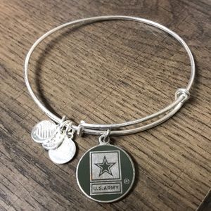 Alex and Ani Silver U.S. Army Bracelet